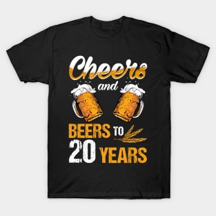 Cheers And Beers To My 20 1999 20th Birthday T-Shirt